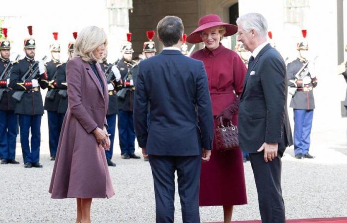 Philippe and Mathilde of Belgium meet Emmanuel and Brigitte Macron at the Élysée