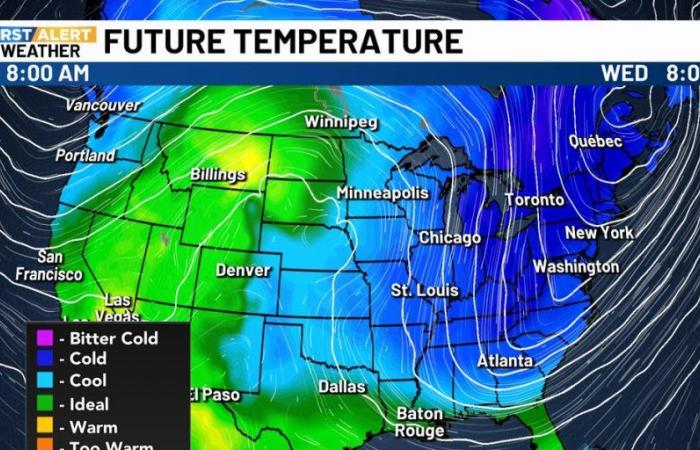 Cold front arrives Tuesday to help out with air quality and afternoon heat