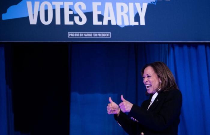 Harris seeks to catch up with black voters