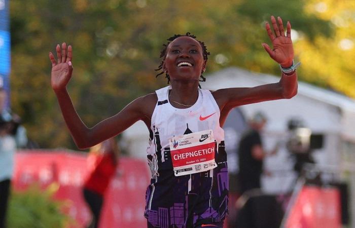 In Chicago, Kenyan Ruth Chepngetich shatters the marathon world record in less than 2h10