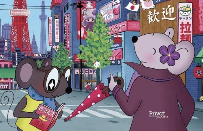 Children’s book: Violette Mirgue, the little mouse by Marie-Constance Mallard, celebrates her tenth birthday in the land of manga