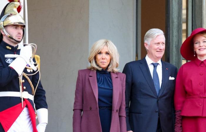 Brigitte Macron welcomes a queen and subtly matches her outfit to the sovereign