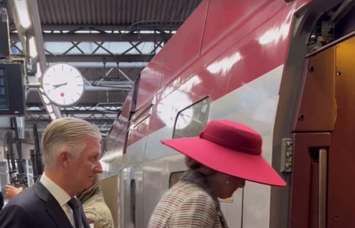 King Philippe and Queen Mathilde arrive by Eurostar in Paris