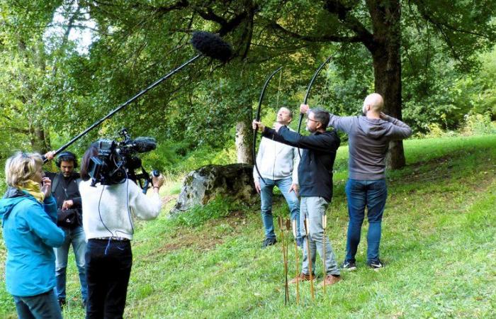 France 5 filming on the Uxellodunum site