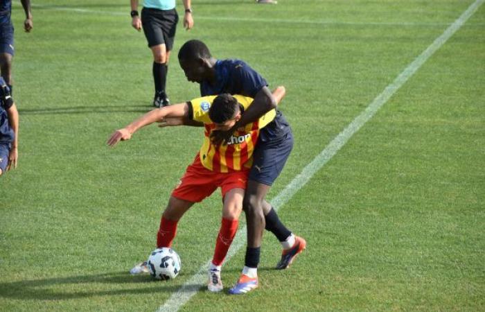 A young Lensois scorer with Morocco U20 against France