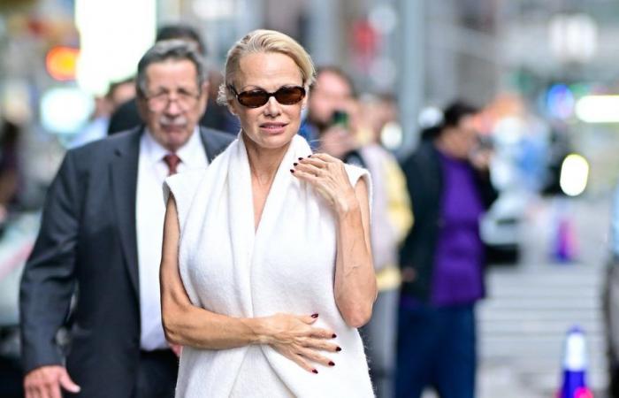 Pamela Anderson proves that white is the star color of winter