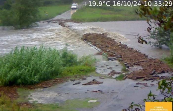 Bad weather in the Gard. 5 bridges are closed to traffic, vigilance is required