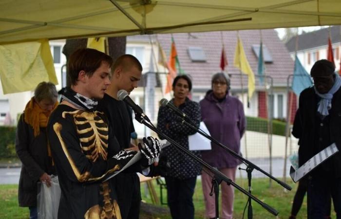 A tribute paid to Samuel Paty and Dominique Bernard in Vire Normandy