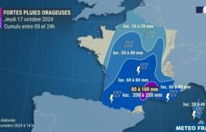 heavy rain expected in these departments of the south of France this Thursday