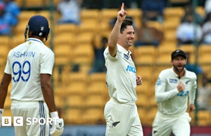 India vs New Zealand: Hosts bowled out for 46 in Bengaluru