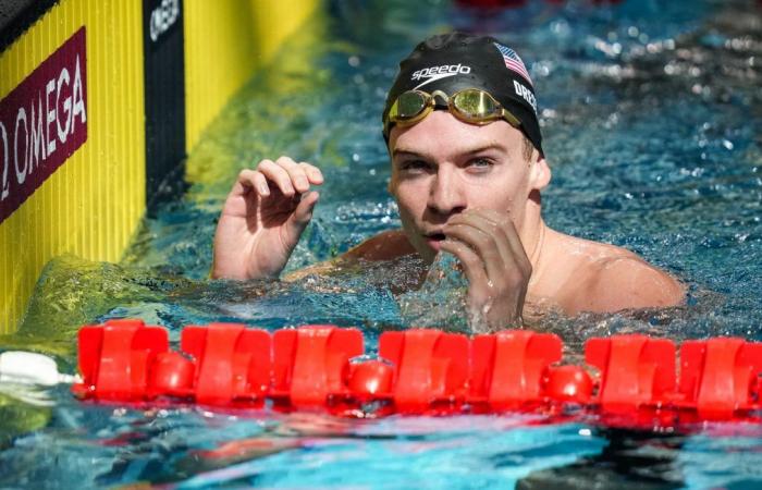 Back “with no big issue of results”, Marchand best time in the 100m medley series in Shanghai