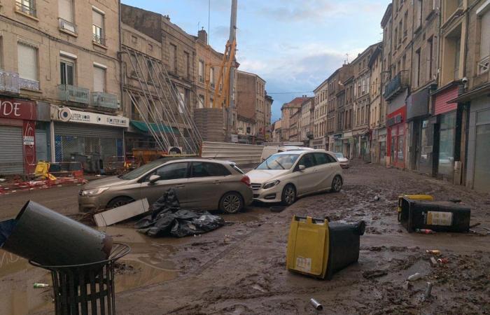 in the Loire, the town center of Rive-de-Giers wakes up under the waters