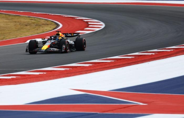 The starting grid for the United States Grand Prix sprint race