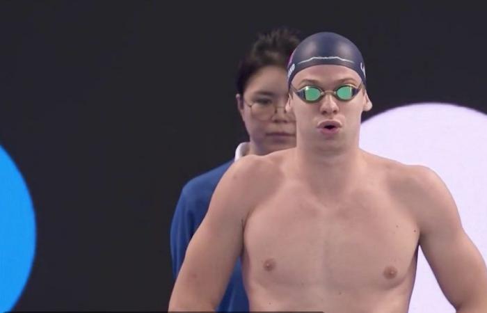 for his return, Léon Marchand breaks a French record