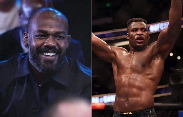 Jon Jones reacts to Francis Ngannou’s PFL win over Renan Ferreira, shuts downs fan’s fight prediction