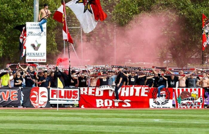 Clashes broke out after the match between Vaduz and Thun