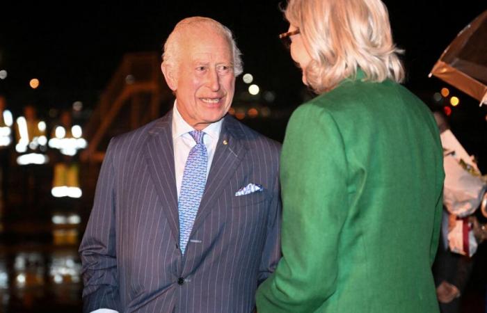 England’s King Charles III receives military honors during his visit to Australia