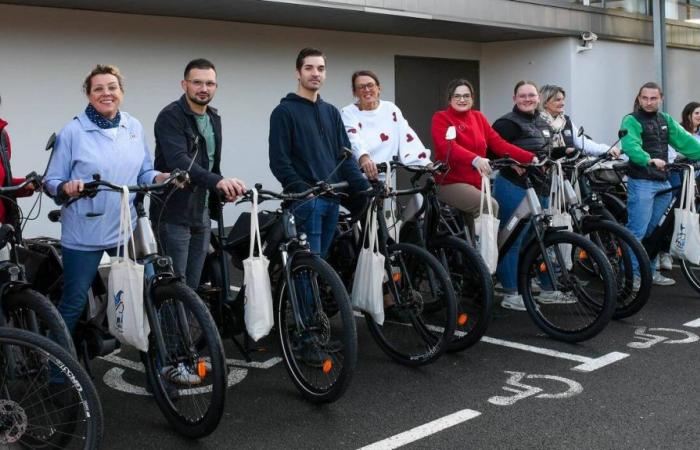 Gorron. The Super U supermarket encourages cycling