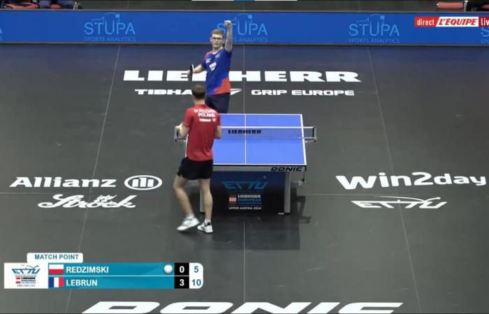 Table tennis | Alexis Lebrun remains unattended in these European Championships