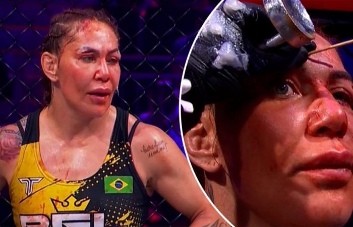 Cris Cyborg vs Larissa Pacheco highlights, PFL Battle of the Giants 2024, combat sports icon wins belt