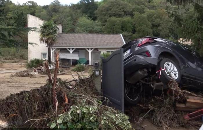 a village in Ardèche devastated by the disaster