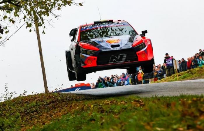 Leader of the Central European Rally, Thierry Neuville is racing towards a first world title