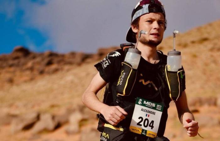 Sarthois Alexandre Allain, first lung transplant recipient to finish the Marathon des Sables in the Sahara