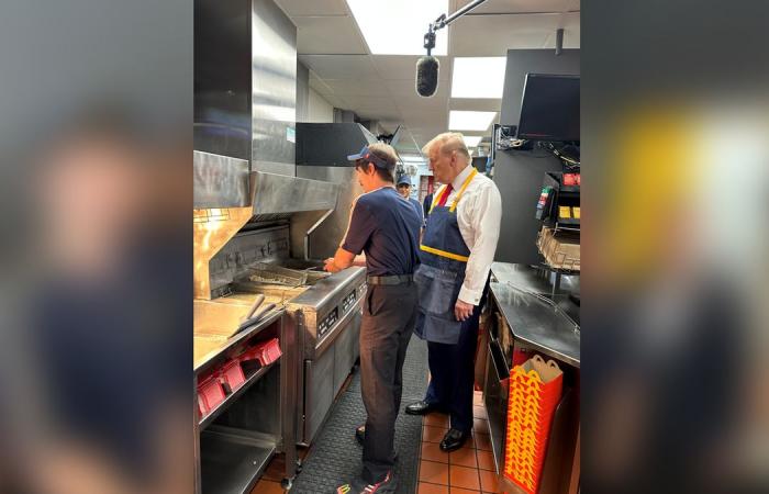 Trump makes fries at Pennsylvania McDonald’s: ‘I’ve now worked for 15 minutes more than Kamala’