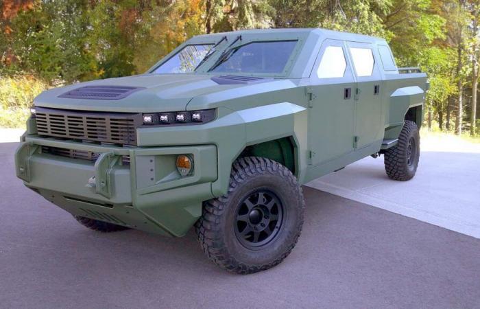 General Motors unveils electric military vehicle with diesel range extender