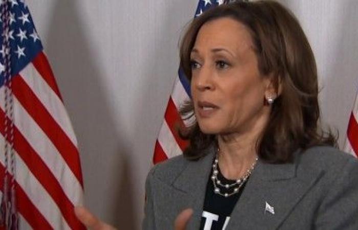 Kamala Harris says Trump “demeans the office”