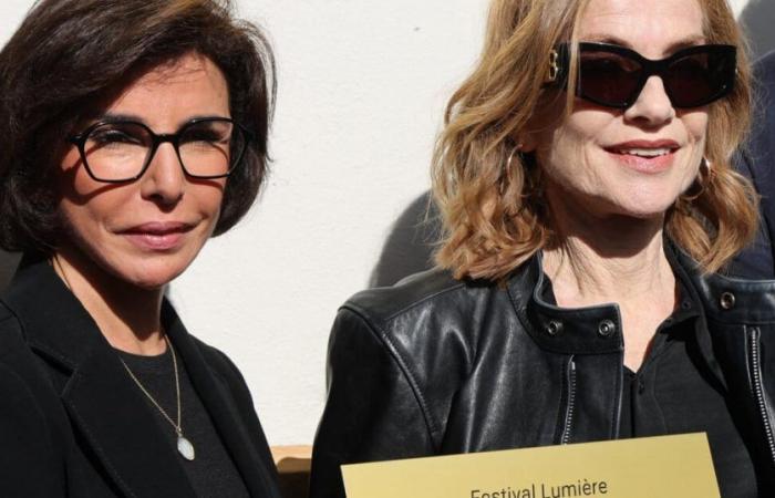 Rain of stars at the Lumière festival in Lyon: Isabelle Huppert poses alongside Rachida Dati and Anthony Delon