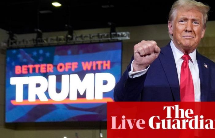 Trump visits battleground Pennsylvania as Harris campaign attacks rival as ‘unhinged and angry’ – as it happened | US elections 2024