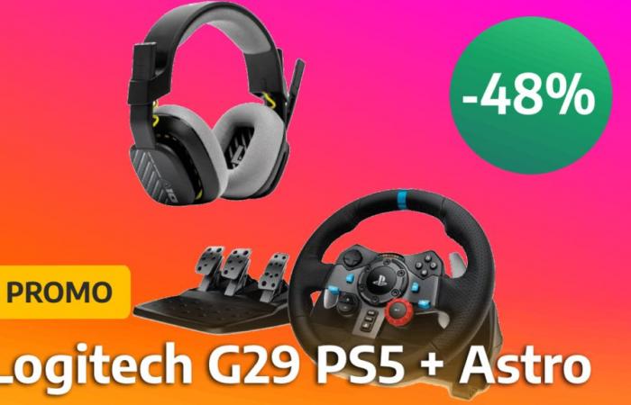 Logitech G29: The perfect racing wheel for PC and PS5 is on sale with a gaming headset!