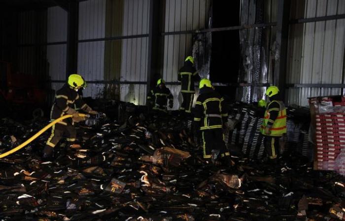 A fire breaks out in an abandoned warehouse in Langeac