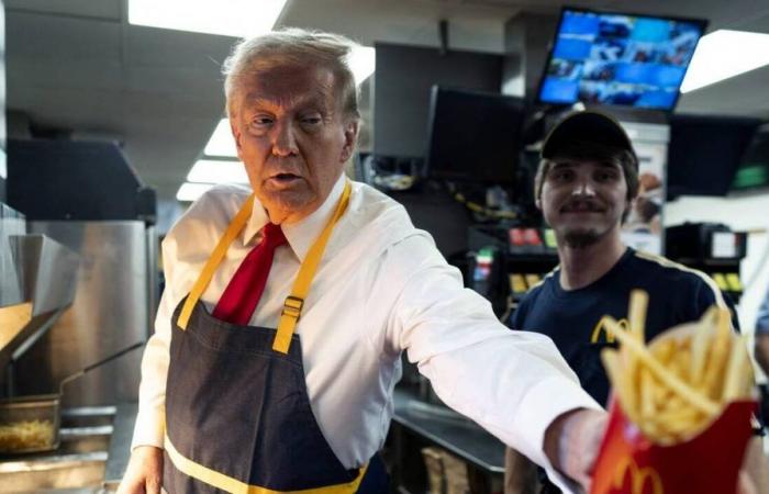 Trump plays McDonald’s employee in Harris operation