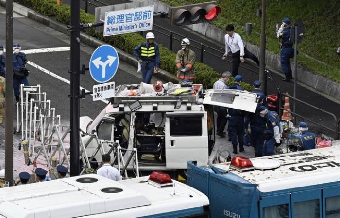 Man arrested after firebombs thrown at Japan’s ruling party HQ and car driven into security fence around PM’s office | World News