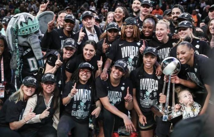 First WNBA title for the New York Liberty, winner of Game 5 of the final against the Minnesota Lynx