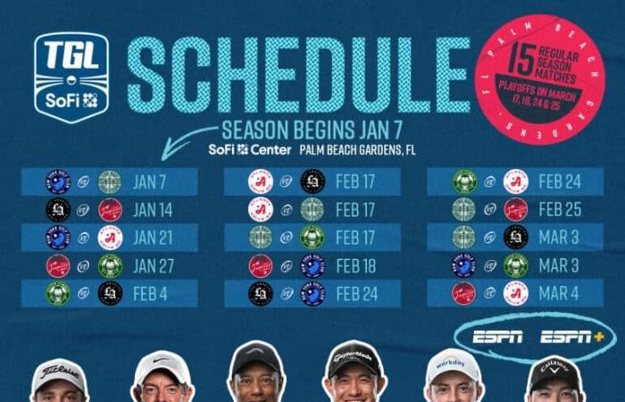 The schedule for the highly anticipated TGL finally revealed