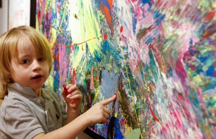 Germany. At three years old, he was already a successful painter and nicknamed the “Mini-Picasso”