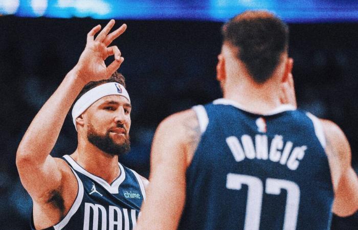 Klay Thompson scores 22 points, breaks franchise 3-point record in Mavs debut