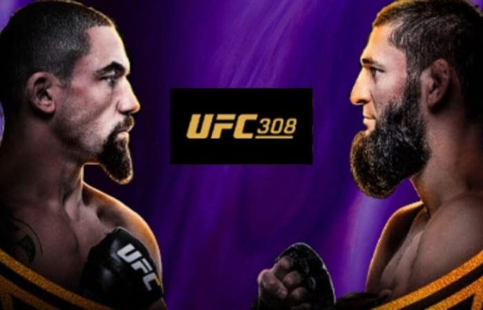 Robert Whittaker – Khamzat Chimaev: at what time and on which channel to watch the UFC 308 fight live?