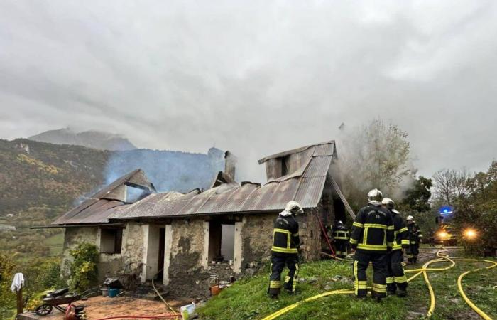 A farm almost destroyed by a fire, 5 people including a child taken care of by firefighters in the hinterland of Nice