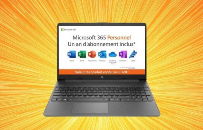 win 1 year of subscription to Microsoft 365 with this HP PC for less than 200 euros