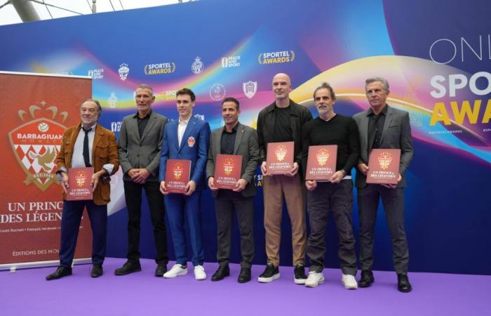 AS Monaco legends and Louis Ducruet open the Sportel show with a book on the Barbagiuans