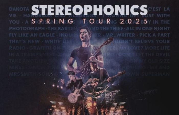 Stereophonics in concert at the Zénith in Paris in April 2025