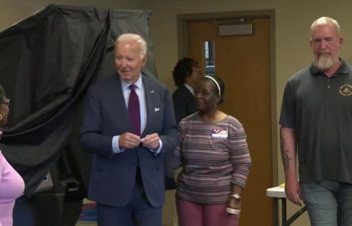 President Joe Biden voted early in Delaware