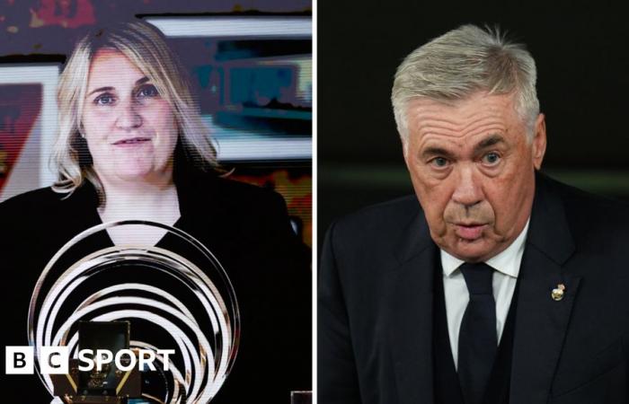 Ballon d’Or 2024: Carlo Ancelotti and Emma Hayes win Coach of the Year awards