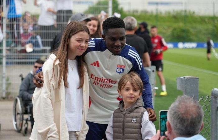 Nuamah and Diawara in individual session before Lille