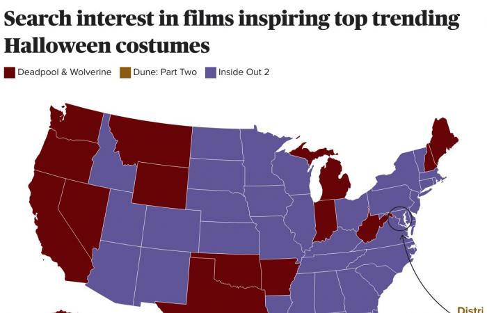 From the big screen to trick-or-treat: Hit movies of 2024 inspire top trending Halloween costumes