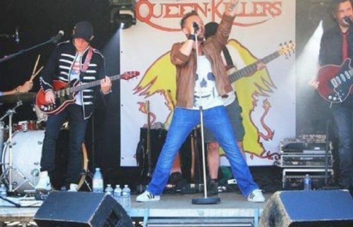 Queen Killers on stage for a Halloween evening near Dieppe